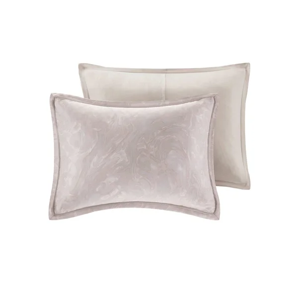 Madison Park Emory 6 Piece Cotton Sateen Duvet Cover Set - King/Cal King, Rose Gold/Beige