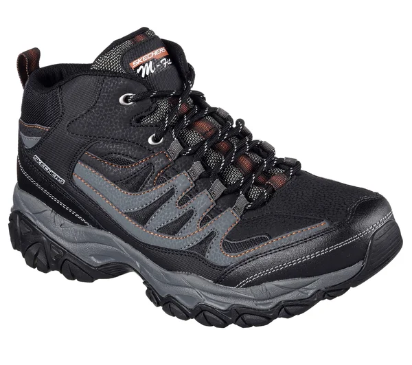 Skechers Sport Men's Afterburn M. Fit Geardo Oxford, Black/Charcoal, 8 4E US