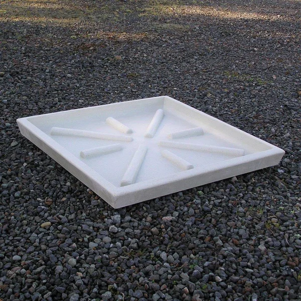 21x22 x 21x22 Square Saucer for Concrete Planters - Tan