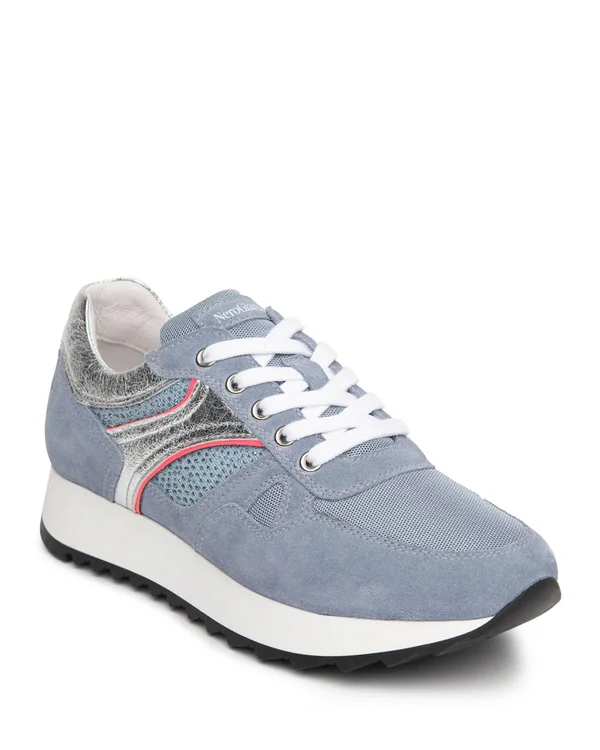NeroGiardini Metallic Glitter Sneaker - Size 11Us in Light Blue at Nordstrom