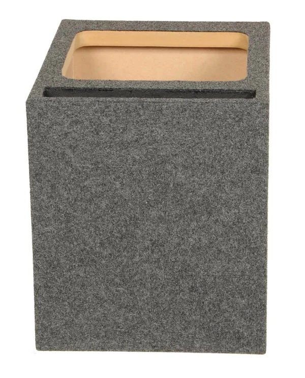 Qpower Empty Woofer Box Single 12x22 SQUARE;VENTED;MDF