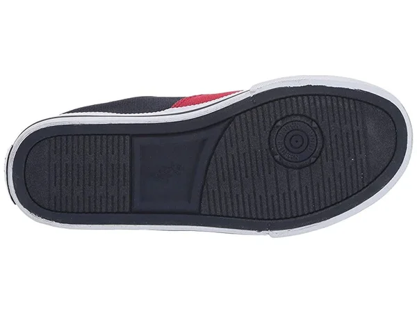 Boys& Polo Ralph Lauren Vaughn II Sneaker - Little Kid - Child, Size: 11.5, Navy/Red/White Canvas/Cotton