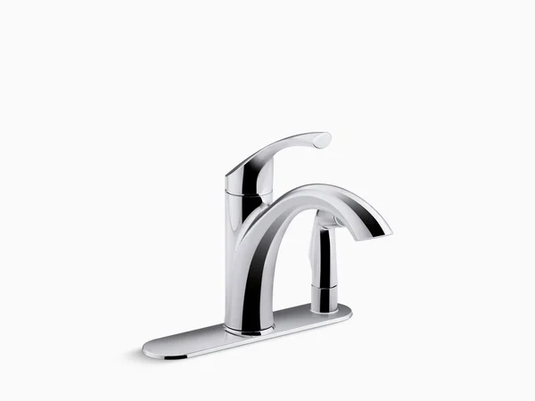Mistos Standard Single-Handle Pull-Out Sprayer Kitchen Faucet in Polished Chrome with Side Sprayer