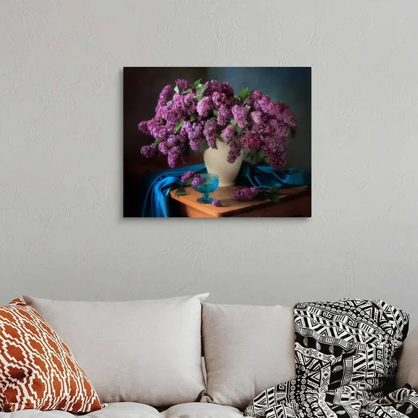 Still Life with Fragrant Lilac, Canvas Wall Art, 30x24, Great Big Canvas