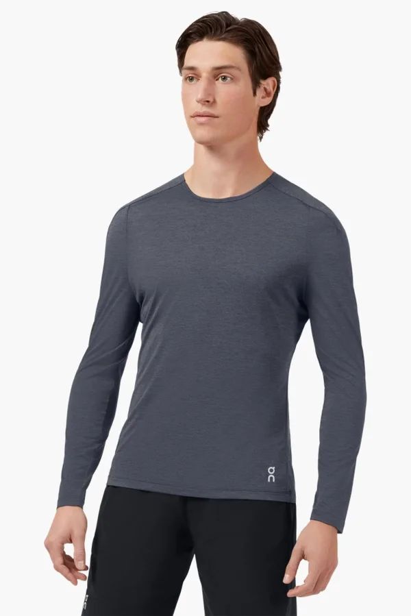 on Running Men's Performance Long-T - Dark, Medium