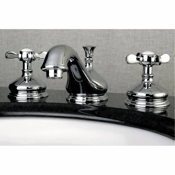 Kingston Brass KS1168BEX Widespread Lavatory Faucet, Satin Nickel
