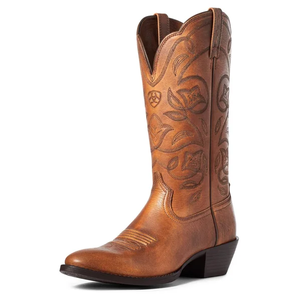 Ariat Women's Heritage Copper Brown R-Toe Western Boots