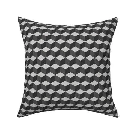 Geometric Green and White Throw Pillow Cover W Optional Insert by Roostery - Size: Cover + Insert Add Gray