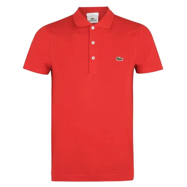 Lacoste Slim Polo Shirt - Size Large, Red 240